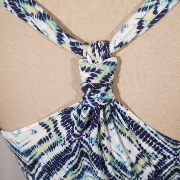 Pink Rose blue pattern maxi summer dress. Size xs - Picture 5 of 8